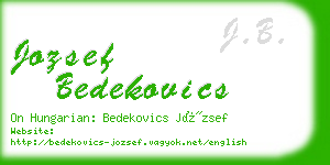 jozsef bedekovics business card